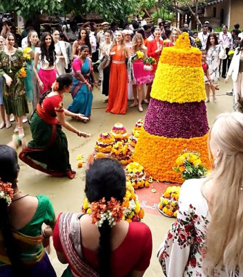 Miss World country reps celebrated Telangana’s pride in Hyderabad.